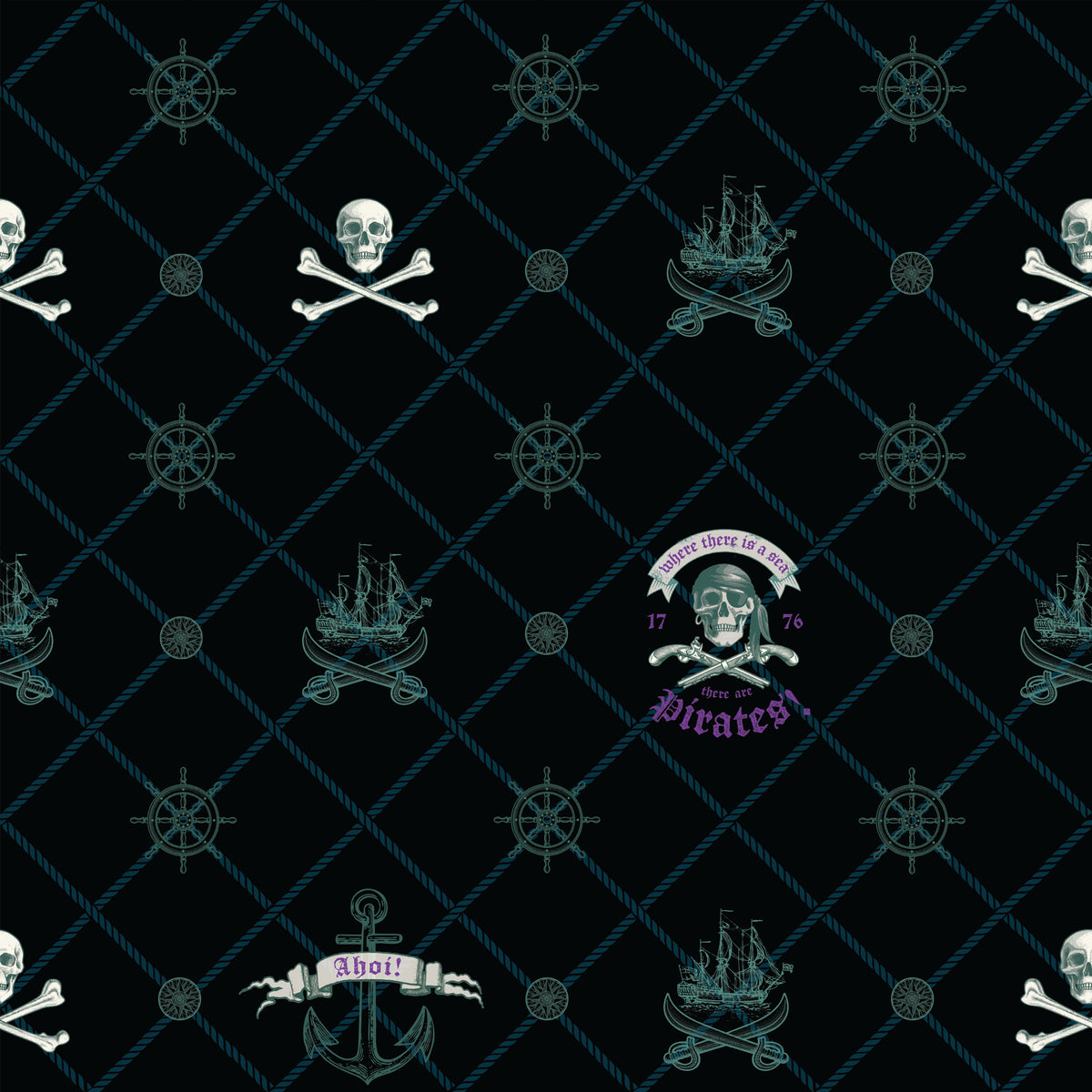 Skull & Anchor Oversized Weekender Bag